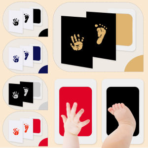 Baby Hand and Footprints Clean Touch Baby Hand and Footprint Kit Dog Paw Print Kit with 2 Art Cards Paw Print Stamp Pad for D