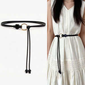JIFANPAUL | Stylish Waist Shaping Belt for Dresses High-end Design 2026 Summer Style Versatile Skinny Leather Womens Belt