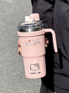 Cốc Cà Phê Bằng Thép Không Gỉ Dung Tích Lớn Cốc Đựng Nước Có Tay Cầm Cốc Đựng Đồ Uống Có Thể Giữ Nhiệt Cốc Đựng Nước Có Van Hút