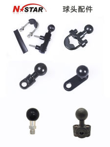 NStar Knight Universal Phone Holder Reflective Mirror Handlebar U-Shaped One-Inch Ball Head Connection Rod RAM Five Horses