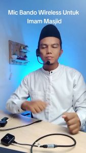COD (2 PCS ) MIC MIKROPON BANDO WIRELES IMAM MASJID JARAK JAUH KARAOKE TANPA KABEL PRESENTASI