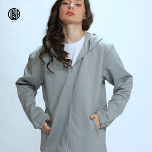 INSPI Textured Hoodie Jacket for Men & Women with Pockets Full Zipped Longsleeve Sweater Collection Menswear Pullover
