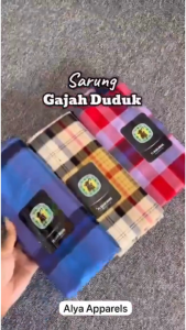 Gajah Duduk Sarong ( Ready To Wear / Alya Apparels / Sarung Lungi / Kain Pelikat / Daily / Gifts )