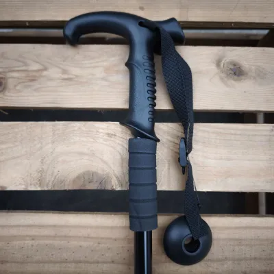Trekking Pole Tongkat Hiking Anti Shock Aluminium Teleskopik 65-135cm Outdoor Gagang T Handle