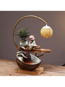 FENGHONGTAO | Ceramic Watermill Fountain Creative Zen Style Ornament