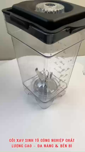 CỐI XAY SINH TỐ ĐA NĂNG DUNG TÍCH 1.5 LÍT DAO XAY 6 LƯỠI INOX 304 SẮC BÉN NHÔNG 12 KHÍA BẰNG INOX