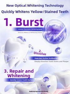 Luminous White Antibacterial Enzyme Toothpaste Purple Glowing Teeth Whitening Yellow Stain Removal Freshens Breath Family Oral Care