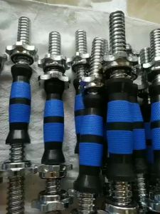 Đòn Tạ Tay 35cm Cao Cấp ( 1 chiếc) có mút tay cầm màu xanh kèm 2 chốt khóa tạ bền chắc dễ dàng tháo lắp tập gym tại nhà Nam Men