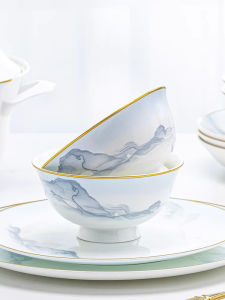 JINGDITAOCI | Bộ Dụng Cụ Ăn Bàn Trang Sức Gốm Xương Jingdezhen Trung Quốc