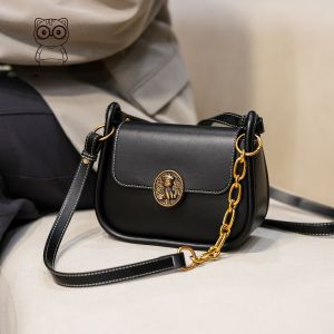 Casual Commuter Fashion Trendy Ladies Saddle Shoulder Bag Crossbody Bag Simple Daily Match PU Leather Medium Size Handbag