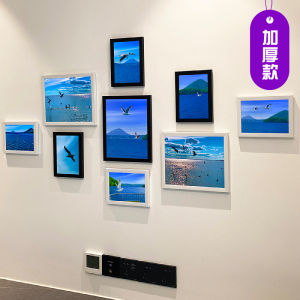 Original Sea View Landscape Picture Frame Wall Decor Modern Minimalist Style Bedroom Living Room Hanging Photo Combination
