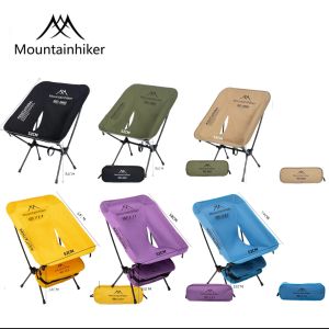 MOUNTAINHIKER Ultra Light Moon Chair Outdoor Portable Folding Aluminum Alloy Bench Chair for Camping Hiking Picnic BBQ Fishing