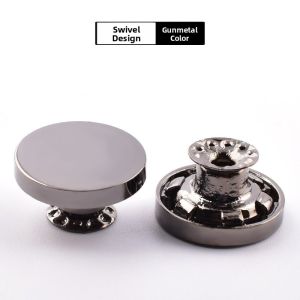Defasilk | Alloy Metal Fastening Buttons for Straps White Black Gold Bronze