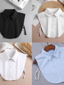 ปกคอปลอมแบบสวมสำหรับผู้หญิง สไตล์ธุรกิจ ฤดูใบไม้ร่วง/ฤดูหนาว ตกแต่งเสื้อเชิ้ต กับเสื้อกันหนาว สีสันสดใส ปกคอปลอมแบบสวมที่อเนกประสงค์