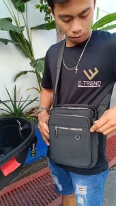 Yapak Potch Crossbody Bag Sling Bag for Men Travel Top Handle Small Square Bag for Boys