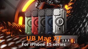 Supcase UB Mag XT Magnetic iPhone 15 Rugged Case W Built-in Camera Cover As Kickstand
