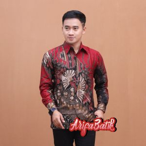 (COD) KEMEJA BATIK LENGAN PANJANG TERBARU TERMURAH COCOK BUAT KONDANGAN DAN SEHARI HARI