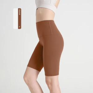 Summer new sans T line pure color yoga shorts Five-point Cycling Gym Run Sports Fitness Pants Tight Riding Shorts Women🩳🩳