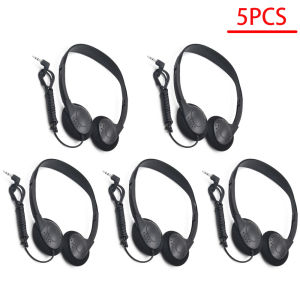 1/5/10pcs 3.5mm Wired Headphones No Microphone PC Gaming Headset Noise Cancelling Sports MP3 Earphones Wired Stereo Headsets