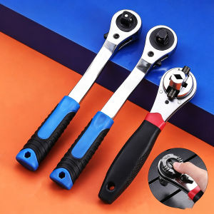Multifunctional Ratchet Wrench Adjustable 6-22mm Screw Universal 360° Rotating Head & Reversible Switch Motorcycle Repair Tools