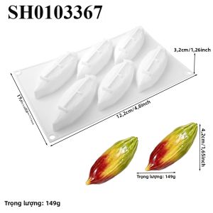 Khuôn Làm Sôcôla Silicon Hình Quả Cacao 6 Ô Thân Thiện Với Môi Trường Cấp Thực Phẩm Khuôn Bánh Mousse Dụng Cụ Làm Bánh Ngọt Dụng Cụ Làm Bánh Tráng Miệng