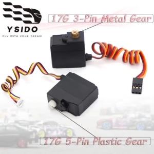 17G Micro Motor Servo Digital Servo Three/Five Wire Steering Gear for SCY JJRC Q130 MJX 1/16 Remote Control RC Car Spare Parts