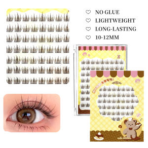 Self Adhesive Eyelash Clusters For Beginners No Glue Individual Lashes Easy To Apply Reusable For Natural Fluffy Look