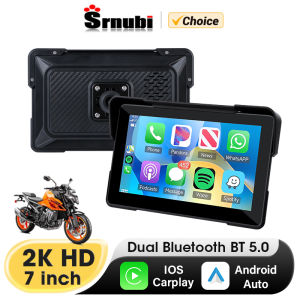 Srnubi 5 7 inch Motorcycle CarPlay Navigation Wireless CarPlay Android Auto Airplay Display Screen Portable Motorcycle Monitor
