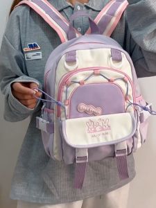 [COD] Tas Sekolah Kecil Bentrok Yang Lucu Tas Ransel Gaya Perguruan Tinggi  Berwarna Permen Siswa SMP Korea Import Backpack