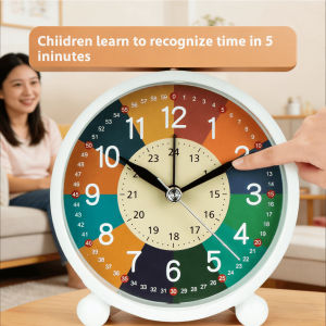 Educational Early Learning Clock for Kids with High Volume Alarm 12/24 Hour Format 60 Minute Scale Gift Item
