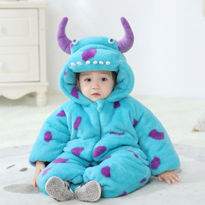Newborn Baby Romper Sullivan Bodysuit Jumpsuit Animal Baby Clothes Cotton Boy Girl Winter Flannel Sleepwear Homewear