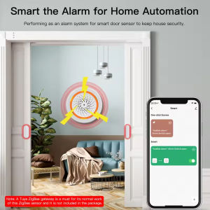 MOES | MOES Tuya ZigBee Smart Sound and Light Siren Sensor 90dB Smart Life Siren Home Security System Tuya Gateway Hub Used With Alexa