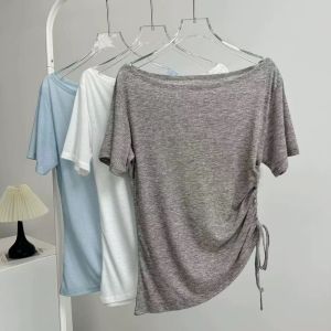 SKINOFSKIN | Lazy Style Off-Shoulder T-Shirt  Yellow