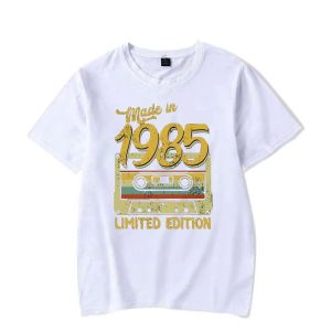 Sanrio | Fashion Vintage Men Women T-shirt Made in 1985 40th Anniversary 40th Year High Summer Streetwear Short Sleeve Couples T-shirts