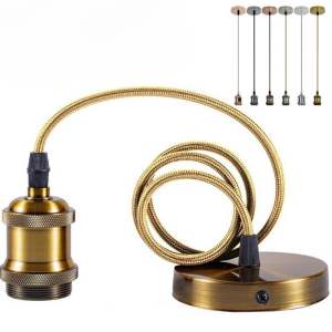 E27 Socket Edison Bulb Lighting Base Pendant Lights Screw Bulb Base Aluminum Light Industrial Retro Lamp Holder single