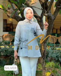 (185) MDLY NOVYA Baju Kemeja Atasan wanita Linen terbaru Novya Shirt by Mdly. Nazra Sha