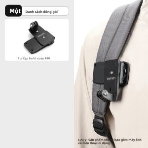 Vamson 360 Độ °   Giá Đỡ Ba Lô Có Thể Xoay Được Cho Insta360 GoPro Hero 11/10/9 Camera Hành Động DJI - Dây Đeo Vai Có Thể Điều Chỉnh