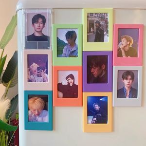 Three-Inch Photo Display Frame Magnetic Refrigerator Magnet Small Card Stand Decorative Photo Holder China Made