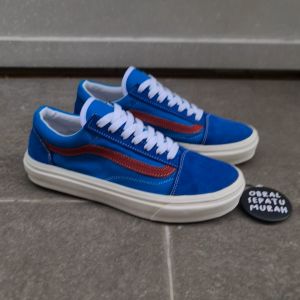 OBRAL SEPATU SNEAKERS VANSE OLD SCHOOL VAULT OG BIRU LAUT MERAH IMPORT QUALITY 36-43 SEPATU VULCANIZED KANVAS MURAH 100%