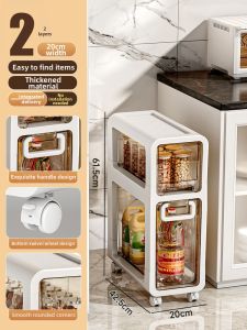 Space-Saving Narrow Gap Storage Cabinet Drawer-Type Multi-layer No-Assembly