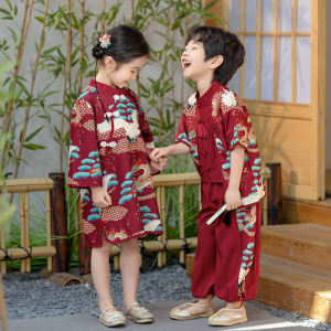 ชุดฮั่นฝูสำหรับเด็กชุดประจำชาติสุดหล่อสไตล์โบราณสำหรับเด็กชายชุดโบราณสไตล์จีนสำหรับเด็กหญิงชุดการแสดงแบบบางสำหรับฤดูร้อนแบบใหม่ปี2024