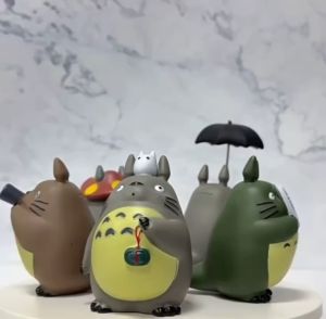Totoro 10cm Anime Totoro Hayao Miyazaki Studio Ghibli My Neighbor Totoro No Face Man Q Version Car Decoration PVC