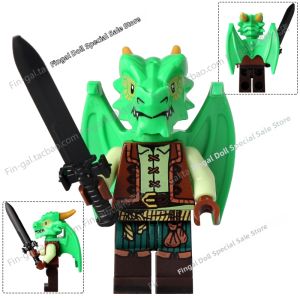 D&D Themed Skeleton Dragon Knight with Pegasus Ride Minifigure Building Bricks