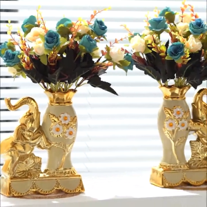 European style elephant ceramic vases living rooms decorations flower arrangements creative indoor furnishings