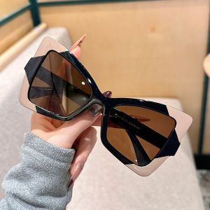 JN IMPRESSION European and American New Butterfly Full Frame Anti UV Sunglasses Personality Genderless Matching Model Street Shooting Sunglasses