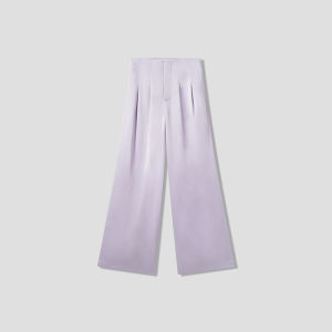 Womens Autumn Winter Loose Straight Pants Acetate Satin