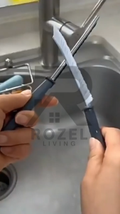 ROZEL Sikat Pembersihan Celah Jendela Pintu Dengan Gagang Panjang / Sikat Pembersih Celah Ubin Toilet