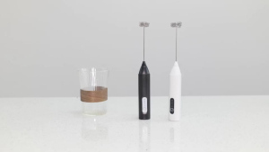OUTDOORMORE Milk Frother Electric Handheld Egg Beater 3-Speed USB Rechargeable Coffee Frother For Kitchen Tools