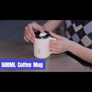 Free Gifts: 500ML Stainless Steel Coffee Mug With Handle & Cover