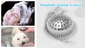 Silicone Hair Catcher Drain Cover Anti-Clog Shower Sink Bath Tub Filter Screen Easy Install Universal Strainer 3 Colors